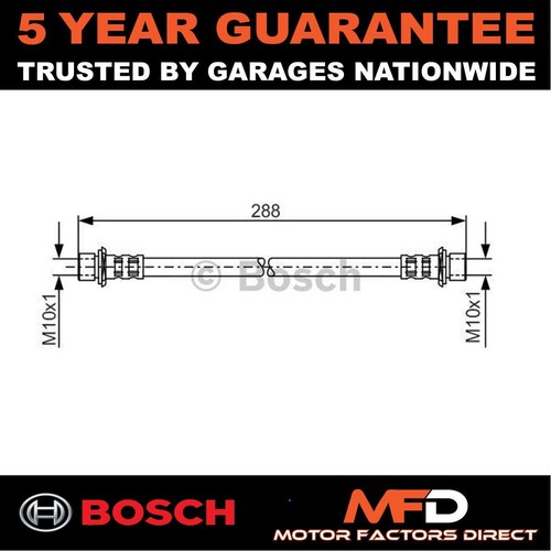 Brake hose front - brake, fits