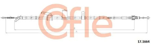 Handbrake cable 1664 - cable, 92.17.1664