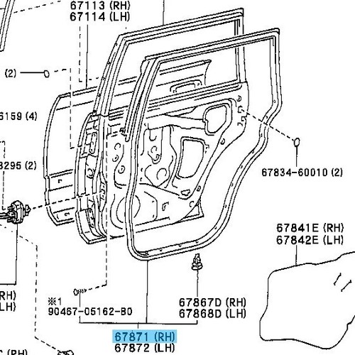 Toyota genuine rear door - genuine,