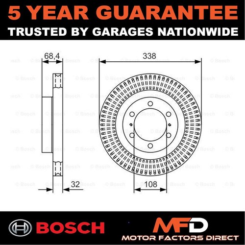 Brake disc front bosch fits - brake,
