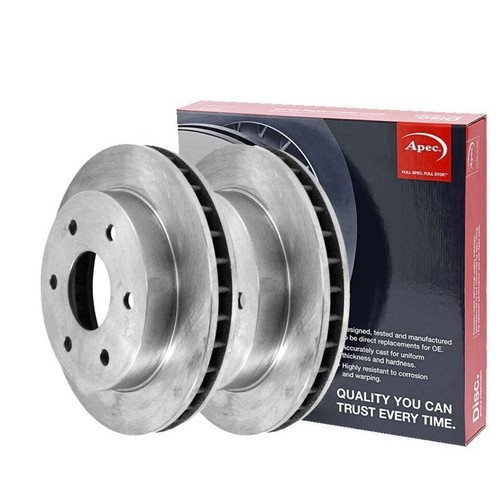 Apec front pair brake discs - front, of