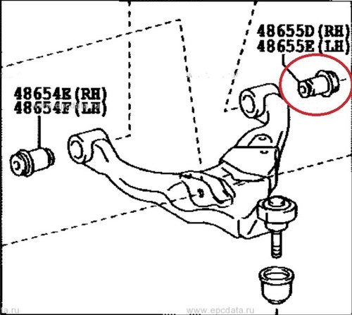 Front lower wishbone arm - lower,